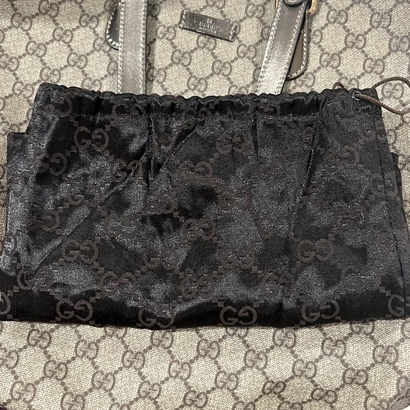 Gucci GG Supreme tote bag purse authentic brown bronze great used condition - Picture 12 of 12